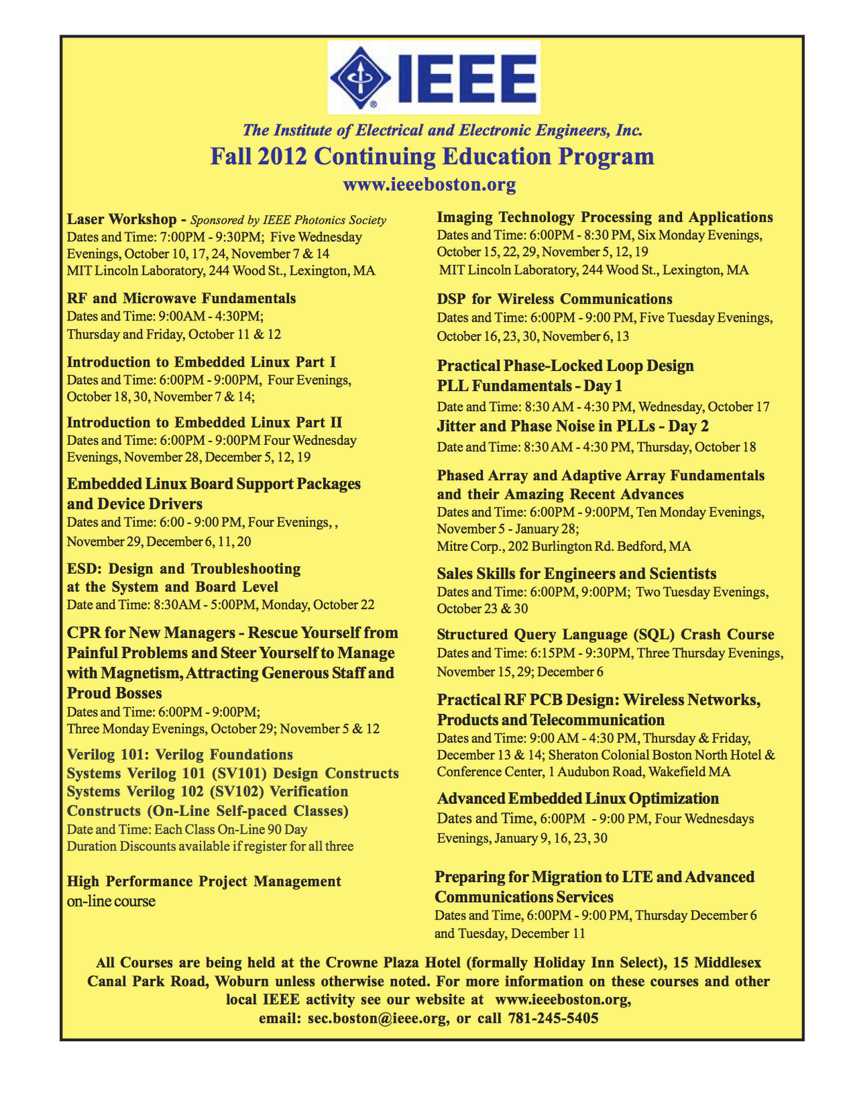 courses fall chapter courses fall chapter